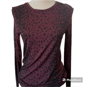 NWT Vince sheer animal print top